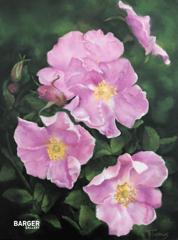 WILD ROSES painting